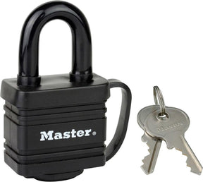 Masterlock hangslot - gelamineerd staal - zwart - 40 mm - 7804eurd