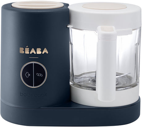 Béaba babycook neo® – 4-in-1-Babynahrungszubereiter – Dampfgarer und Babynahrungsmaschine – Glasschüssel – Blau