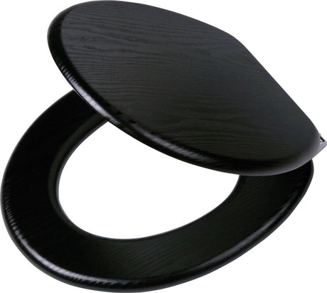 Tiger Soft-Close-Toilettensitz Blackwash MDF Schwarz 252030746