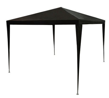 Lebenslanges Gartenpartyzelt 3 x 3m – Pavillon und Partyzelt für Garten oder Terrasse – Partyzelt inkl. Heringe und Abspannleinen - Firsthöhe 2,5m - Kunststoff - Anthrazit