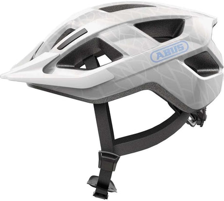 Abus Fahrradhelm Aduro 3.0 LED White Art M – 52–58 cm – Weiß – geeignet für den Einsatz auf Elektrofahrrädern – Stadtfahrrädern – 315 g