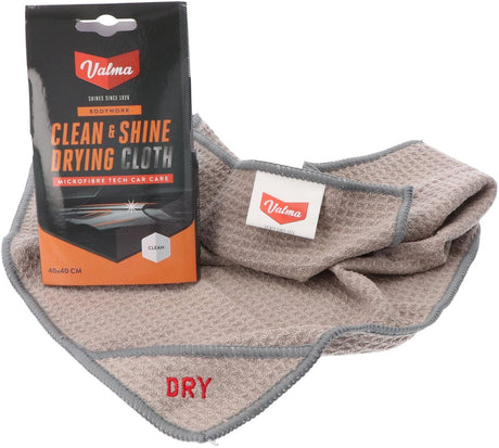 Valma Mikrofaser-Trockentuch – super saugfähig – trocknet kratzfrei, fusselfrei – sicher für Farbe und Glas – für jede Oberfläche – Größe 40 x 40 cm
