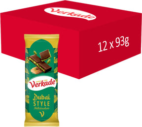 Verkade chocoladereep melkchocolade - dubai style - 12 x 93 gram