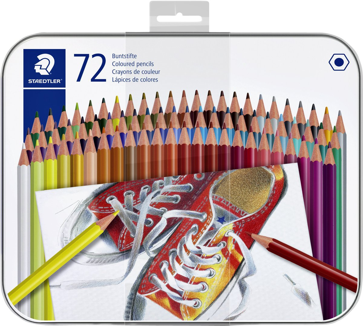 Staedtler holzfreier Buntstift - Metalletui 72-tlg