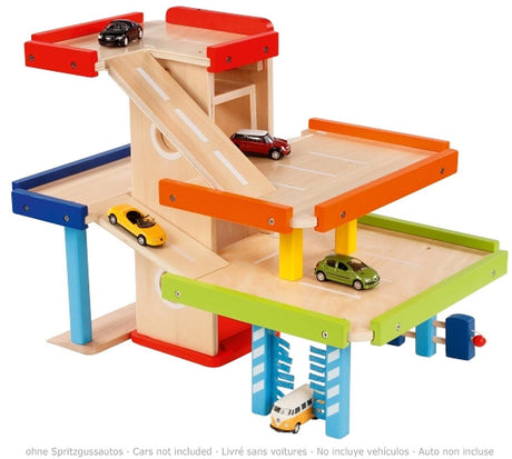 Goki Holzspielzeug - Parkhaus - 51,9x31,4x38,5cm - 3 Jahre