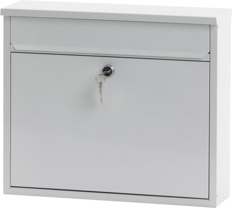 V-part - wandbrievenbus granadan - galvanized steel powder coated - wit - brievenbus