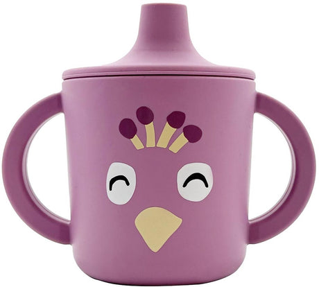 Trixie tuitbeker - mrs. peacock - drinkbeker voor baby - antilek beker - voor baby's vanaf 4 maanden - van siliconen - geschikt voor de vaatwasser
