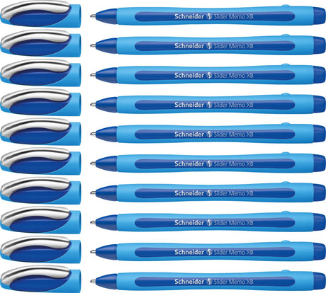 Schneider Schreibgeräte Schneider Kugelschreiber – Slider Memo – XB – 1,4 mm – Blau – 10 Stück – S-150203-10