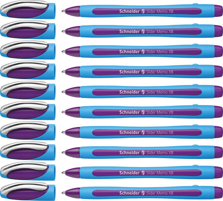 Schneider Schreibgeräte Schneider Kugelschreiber – Slider Memo – XB – 1,4 mm – Violett – 10 Stück – S-150208-10