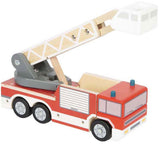 Small Foot - Feuerwehrauto aus Holz mit Drehleiter