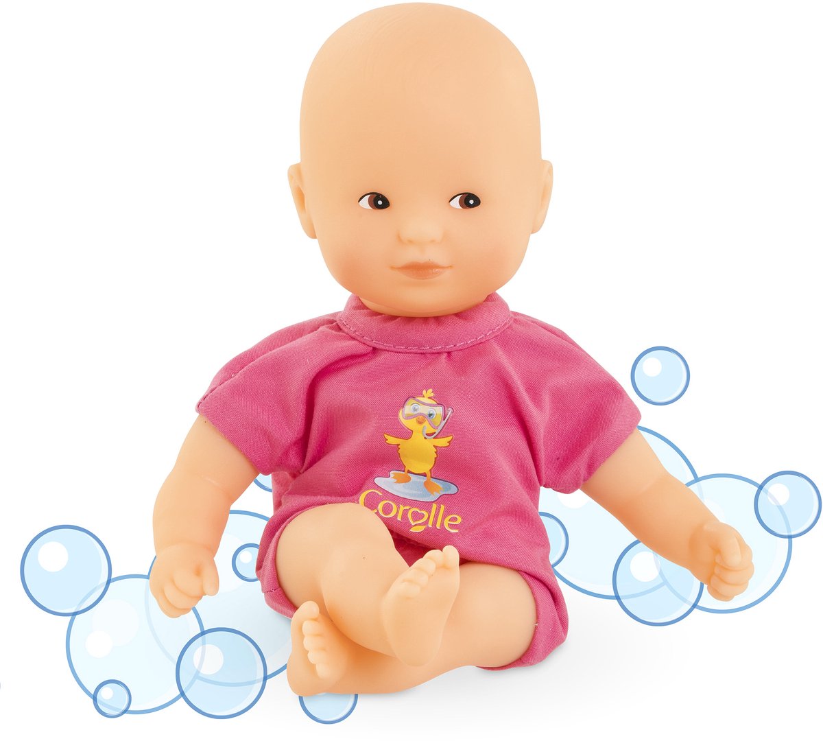 Corolle Mini-Badebabypuppe – rosa, 20 cm