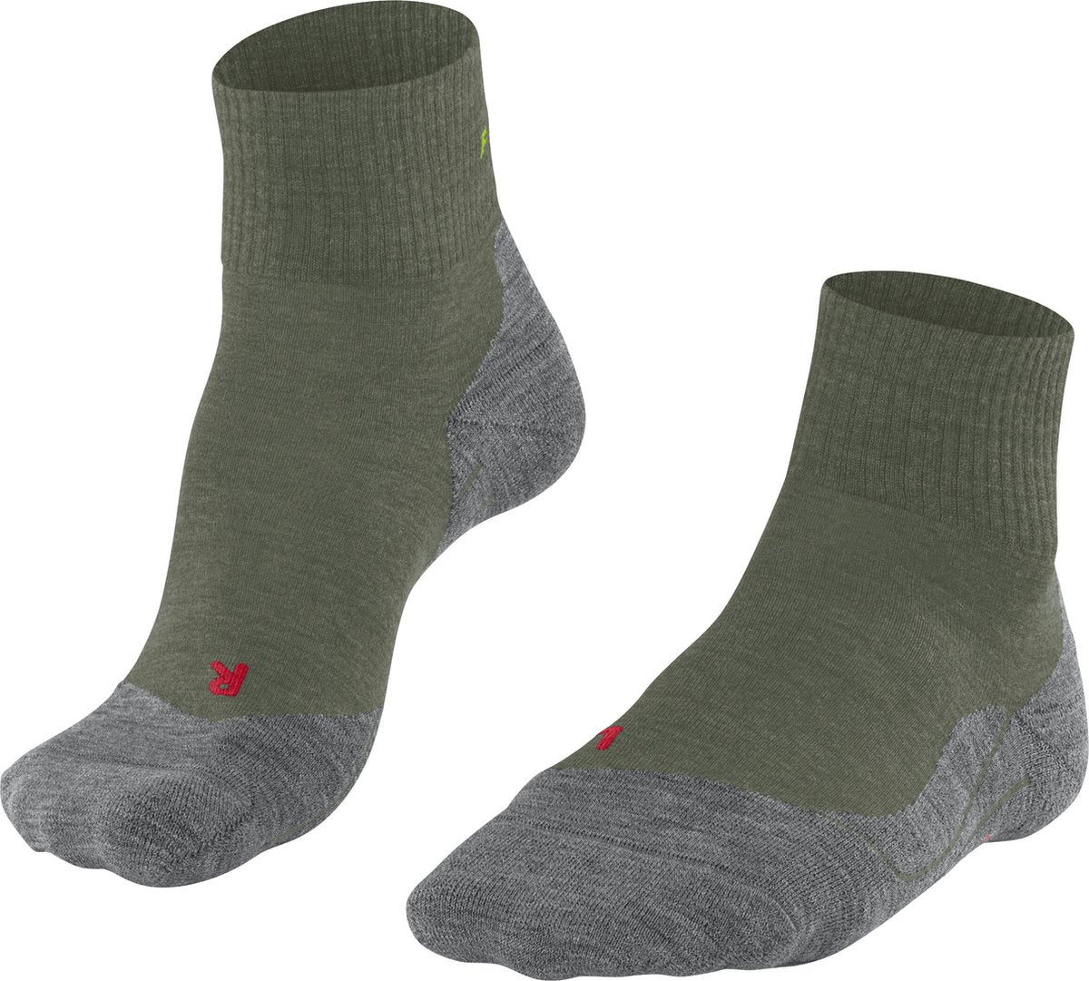 Falke TK5 kurze Anti-Blasen-Wandersocken aus dünnem Woll-Funktionsmaterial Herren grün - Größe 44-45