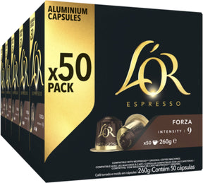 L'or espresso forza koffiecups - intensiteit 9 12 - 5 x 50 capsules
