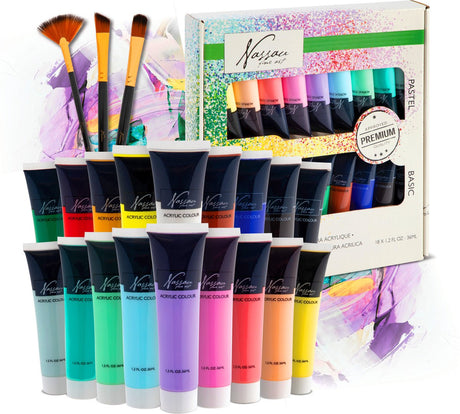 Nassau Farbset 18 Farben 36 ml Nassau | 2 Stk