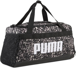 Puma challenger aop small sports bag unisex sporttas - mouse gray-buttercream-leopard aop
