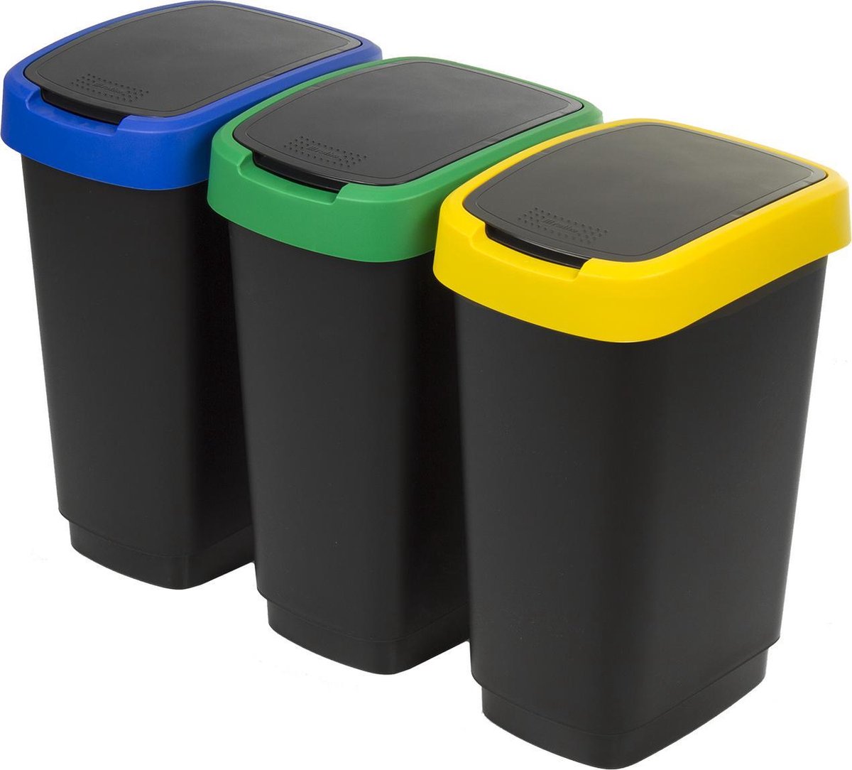 Rotho Twist - 3er-Set Sortierabfallbehälter - 3x 25l