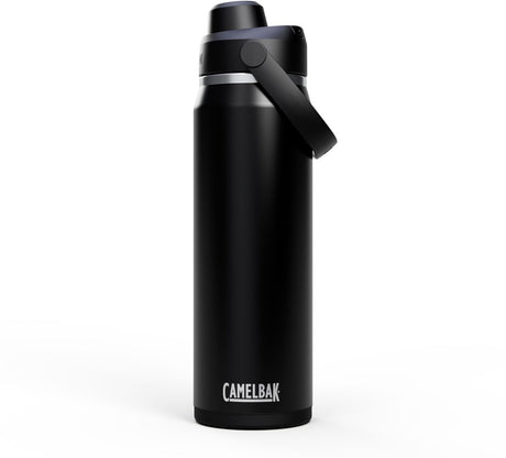 Camelbak Thrive Chug Trinkflasche – 750 ml – Edelstahl – mit Schraubverschluss – Isolierwasserflasche – Schwarz