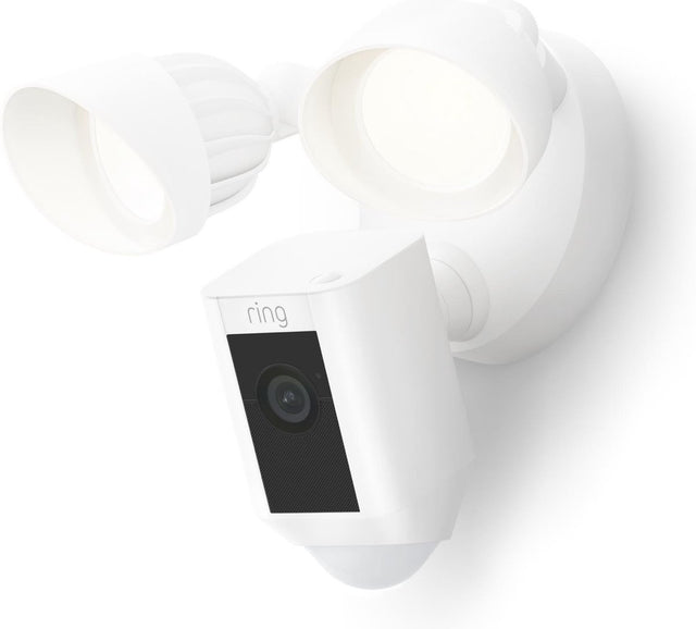 Ring floodlight camera plus - vaste aansluiting - wit