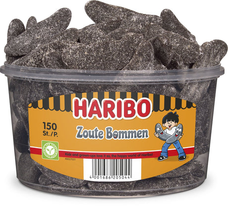 Haribo Salzbomben – saure Bonbons in Fruchtgeschmack – 150 Stück Silo