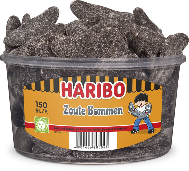 Haribo Salzbomben – saure Bonbons in Fruchtgeschmack – 150 Stück Silo