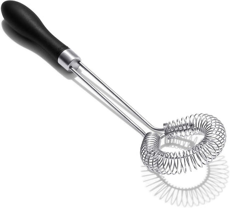 Oxo Rührbesen flach 6 schwarz – guter Griff Spiralbesen 28 cm Edelstahl