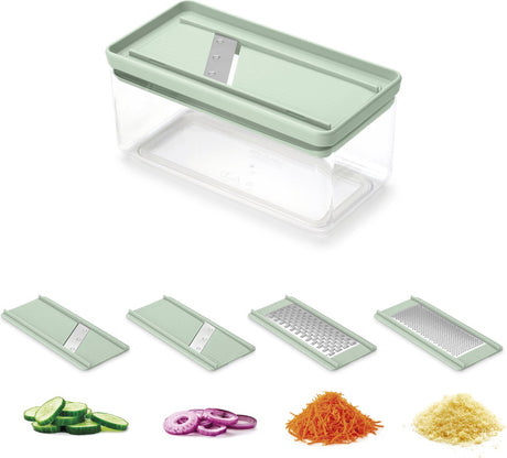 Brabantia Tasty+ Mandolinen-Gemüseschneider – Set – Jadegrün