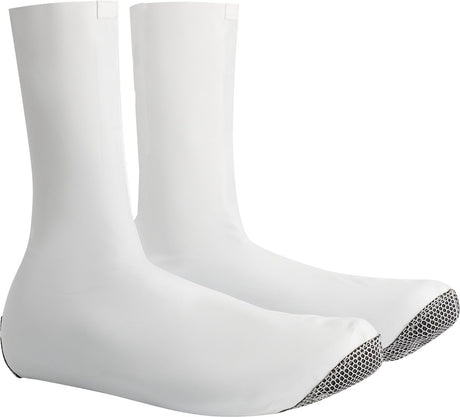 Bbb cycling raceflex zipperless overschoenen - aerodynamisch, winddicht en waterdicht - overschoenen wielrennen - wit - maat 45 46- bws-29