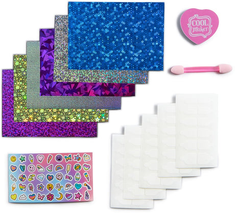 Cool Maker Go Glam Folien-Nagelset mit 6 Bögen Glitzerfolie und Nagelaufklebern für 5 DIY-Maniküre-Bastelspielzeuge