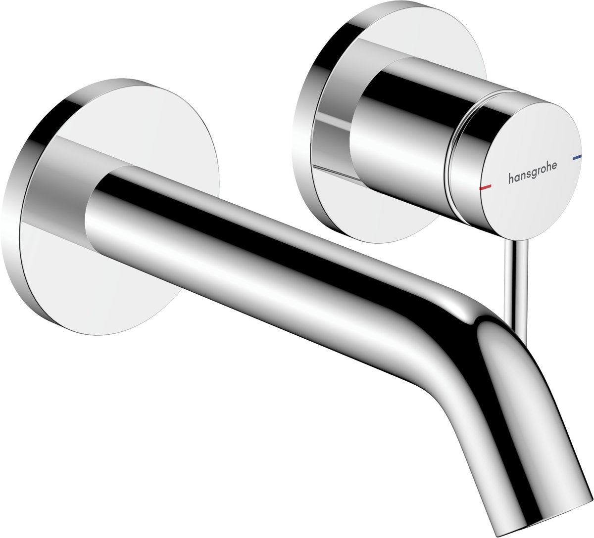 Hansgrohe tecturis s - Einbau-Waschtischarmatur - zur Wandmontage - Einhebelbedienung - 16,5 cm Auslauf - Chrom