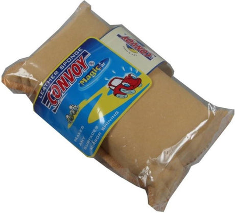 Basic-Lederauto-Chamois-Schwammgelb