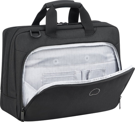 Delsey Esplanade Umhängetasche – 15,6-Zoll-Laptopfach – Schwarz