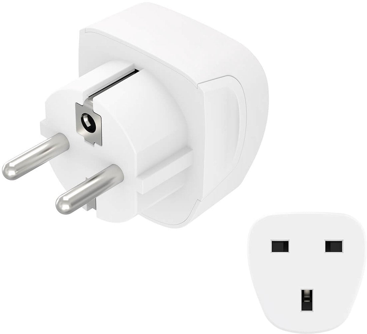 Hama Reisestecker – UK (Typ G) auf EUR (Typ E, F) – weiß