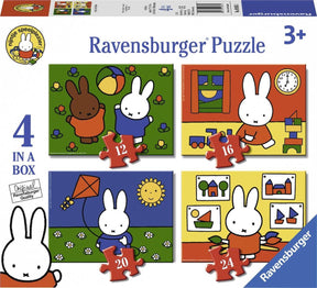 Ravensburger Miffy 4in1box-Puzzle – 12+16+20+24 Teile – Kinderpuzzle