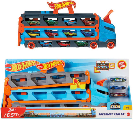 Hot Wheels Speedway-Sattelauflieger-Spielset – Spielzeugfahrzeug