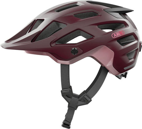 Abus Fahrradhelm Moventor 2.0 Wildberry Red S – 51–55 cm – Rot – für den Einsatz am Mountainbike geeignet – 295 g