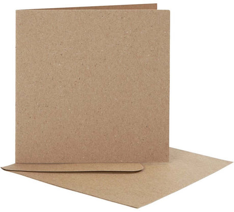 Creativ Firmenkarten-Umschläge 12,5x12,5 cm natur 10 Stück