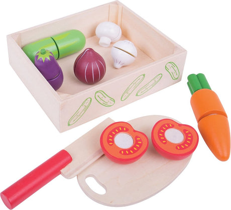 Bigjigs Toys Bigjigs Holzkiste mit geschnittenem Gemüse