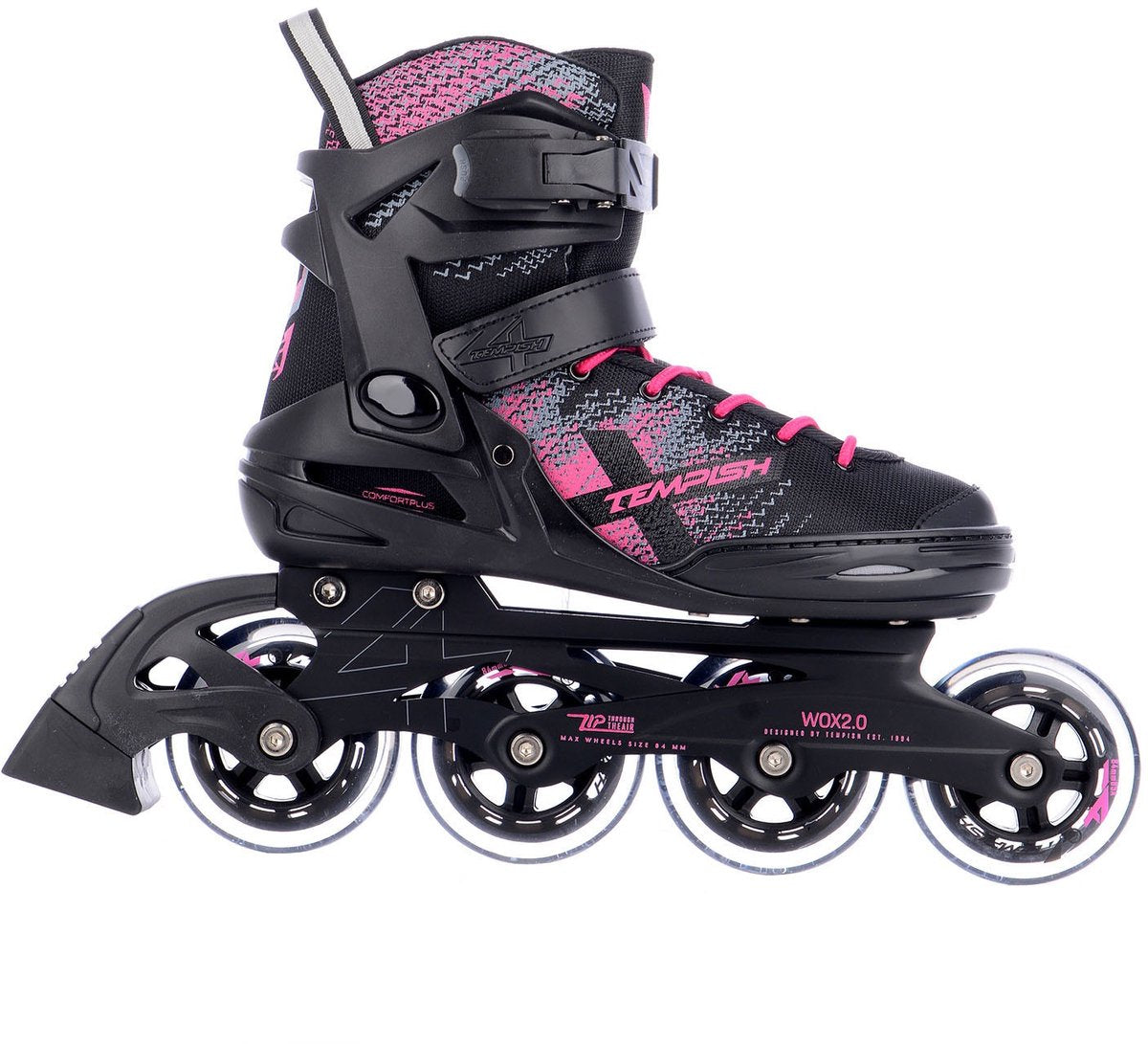 Tempish Wox 2.0 84 Damen Inline-Skates Schwarz Rosa 39