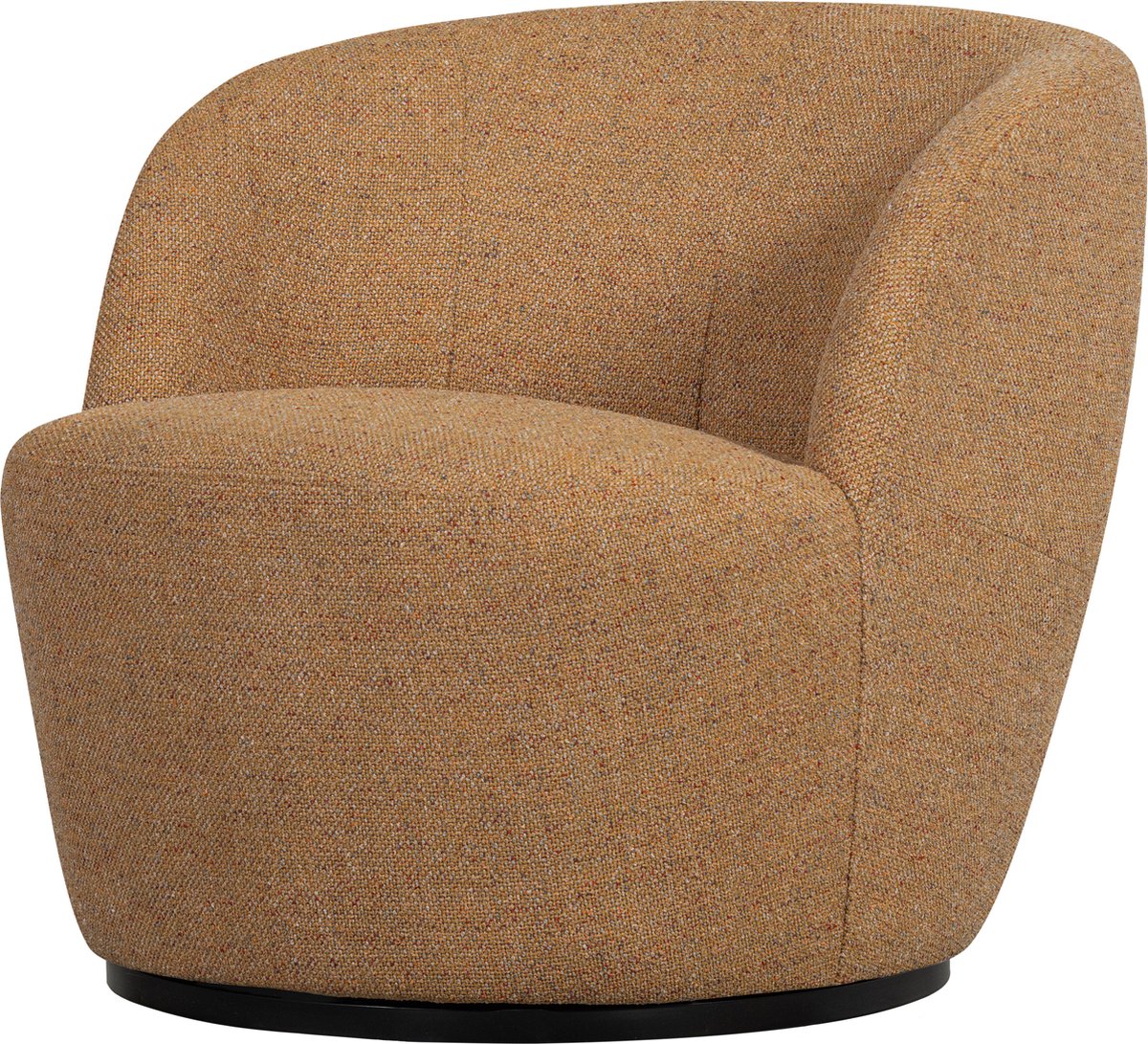 Woood Serra Drehsessel – Melange-Stoff – Curry – 68 x 70 x 77