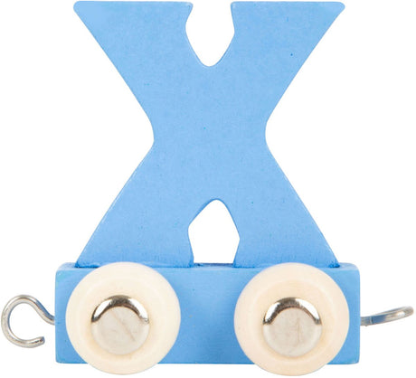 Small Foot - Buchstabenzug aus Holz blau - x - 12 Stück