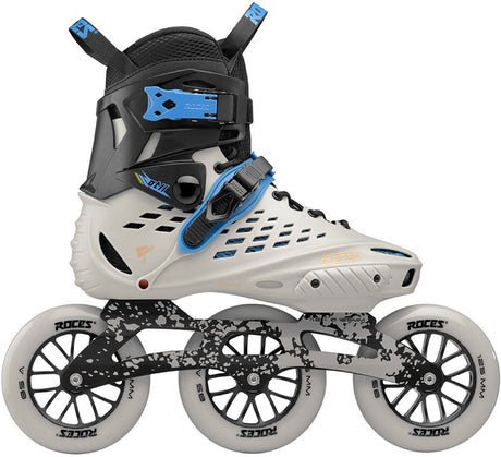 Roces Otli 125 Inline-Skates für Erwachsene – 3 x 125 mm Rollen – Speed-Inline-Skates – Grau Schwarz – Größe 46