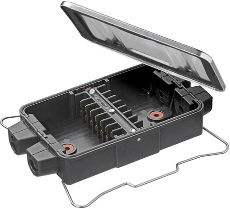 Proplus kabelverbindingsdoos - 8x4-polig - zwart