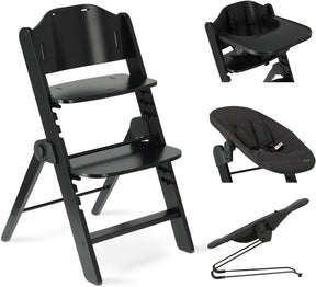 Deryan odin luxe kinderstoel met bouncer - zwart donkergrijs