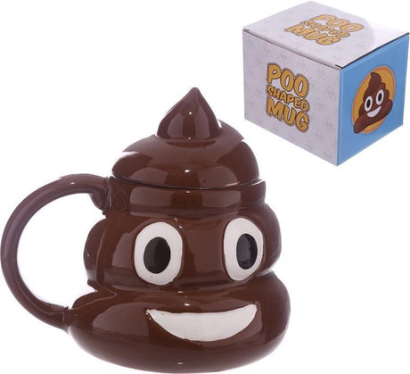 Emotionaler Puckator Cup Keramikbecher in Stuhlhaufenform mit Deckel – 13 x 8,5 cm