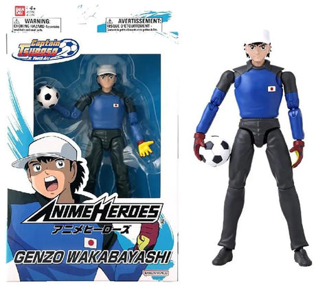 Bandai – Anime-Helden – Captain Tsubasa – Anime-Helden-Figur 17 cm – Genzo Wakabayashi – Actionfigur mit Zubehör – Manga-Figur – 37792