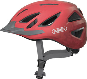 Abus Fahrradhelm Urban-i 3.0 Living Coral L – 56–61 cm – Pink – geeignet für den Einsatz an Elektrofahrrädern – City-Fahrrädern – 300 g