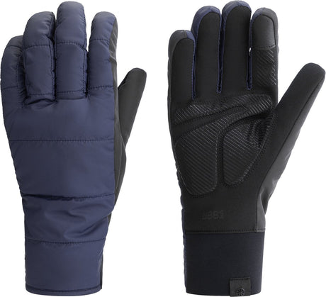Bbb cycling puffershield fietshandschoenen winter - 0 - 5 ℃ - wind waterproof - wielrenhandschoenen heren en dames - donker blauw - maat s - bwg-41