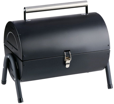 Alpina tafel bbq houtskool - tafelgrill met grillplaat en deksel - compacte barbecue met grillplaat - tafelbarbecue draagbaar - ideaal voor buiten - zwart