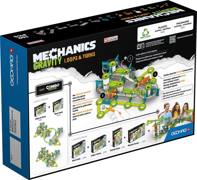Gardenkraft Geomag Mechanik Schwerkraft-Re-Loops 130 Stück