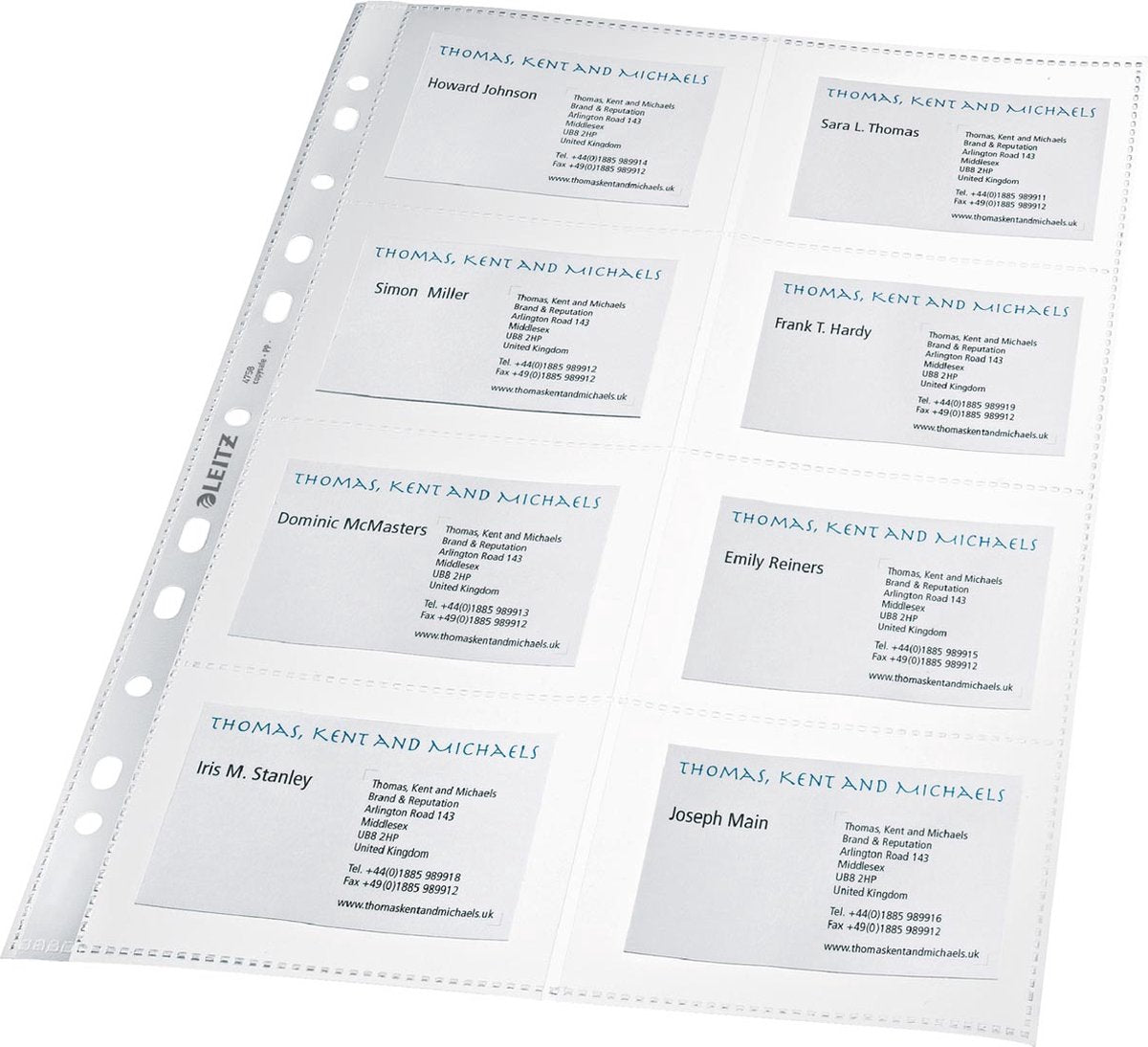 Leitz - showtas 4758 11-gaats voor 8 visitekaartjes | 10 stuks